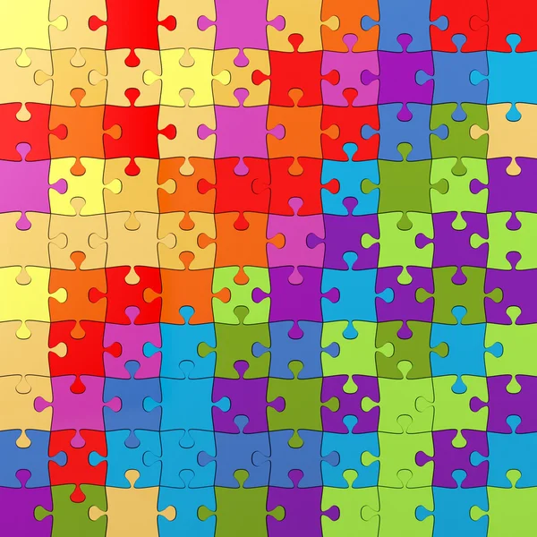 Multicolor Puzzle Illustration, Jigsaw — Stock Photo, Image