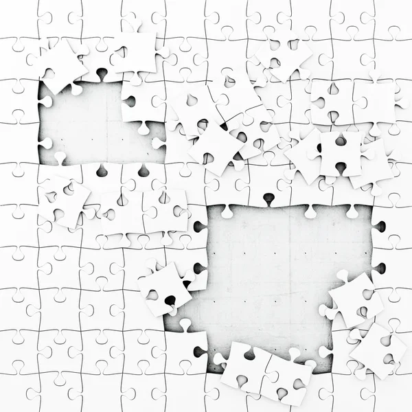 Wall Behind the Puzzle, Jigsaw Illustration — Stock Photo, Image