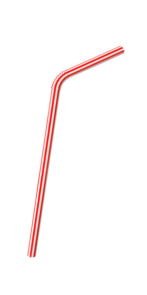 пластиковая солома на белом фоне