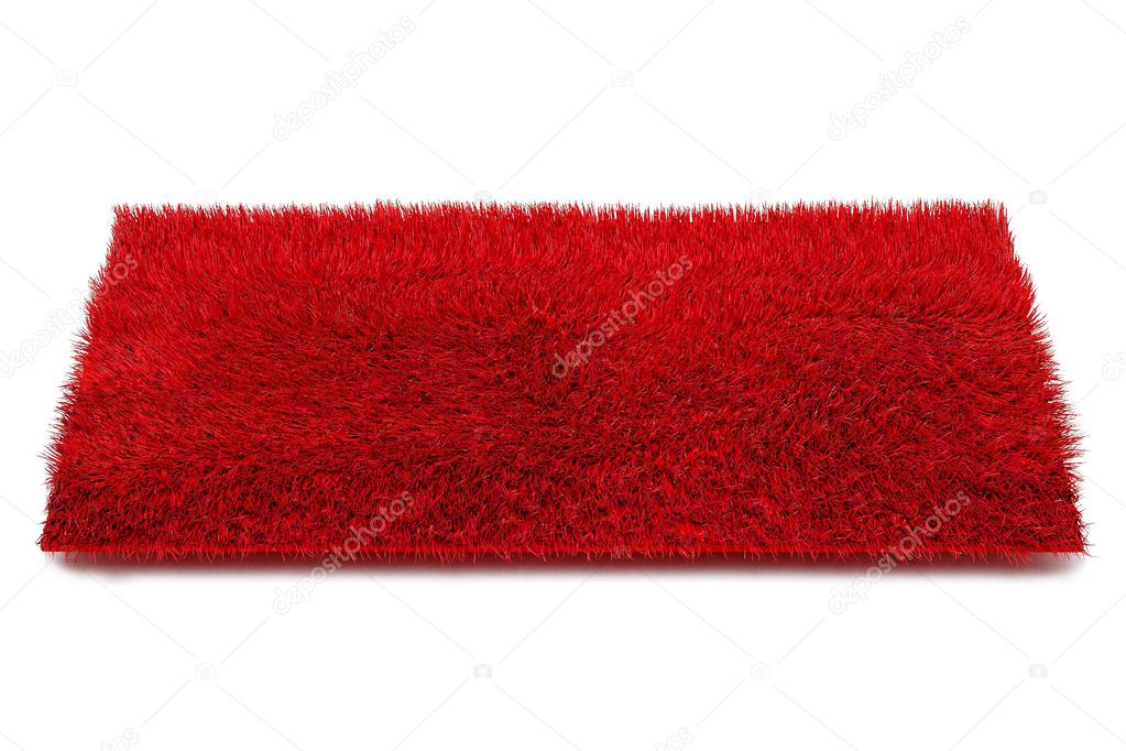 Red Carpet Isolated on White Background, 3d illustration