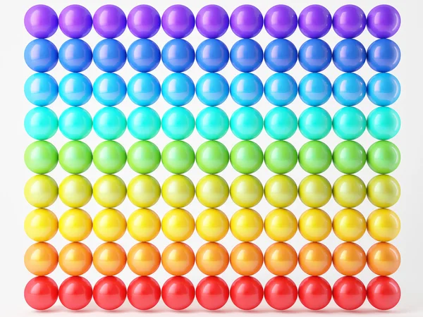 Composición de bolas de reflexión aisladas sobre matriz blanca —  Fotos de Stock