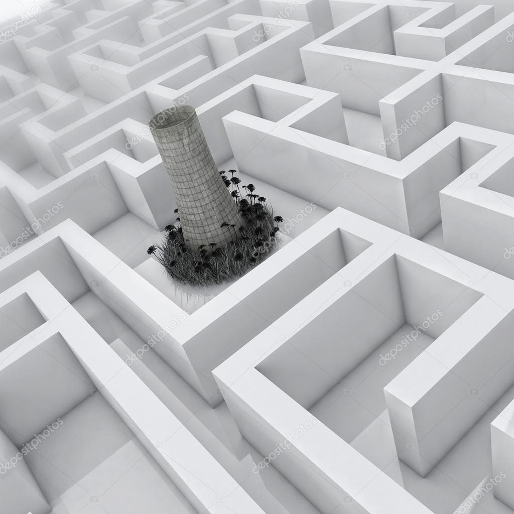 3d labyrinth, global warming, ecology problem Stock Photo by ©CorDesign 25186729
