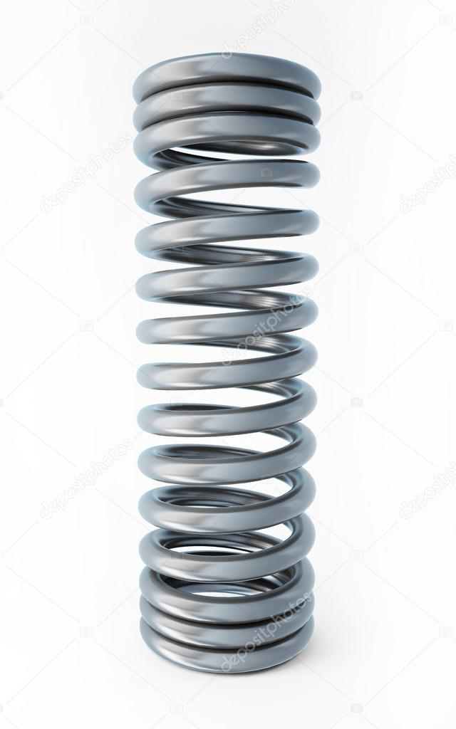 Metal Spring isolated on white