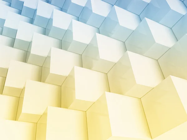 Blue-White-Yellow cubes Background — Stock Photo, Image