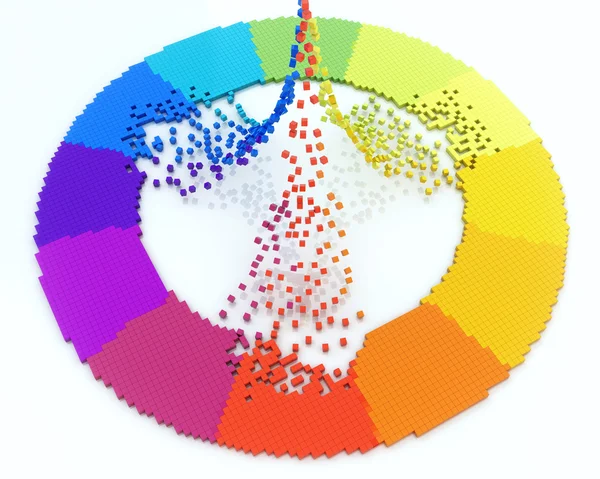 Spektrum kolorów z kostki — Zdjęcie stockowe