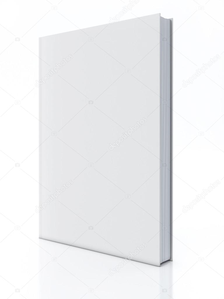 Blank book isolated over white