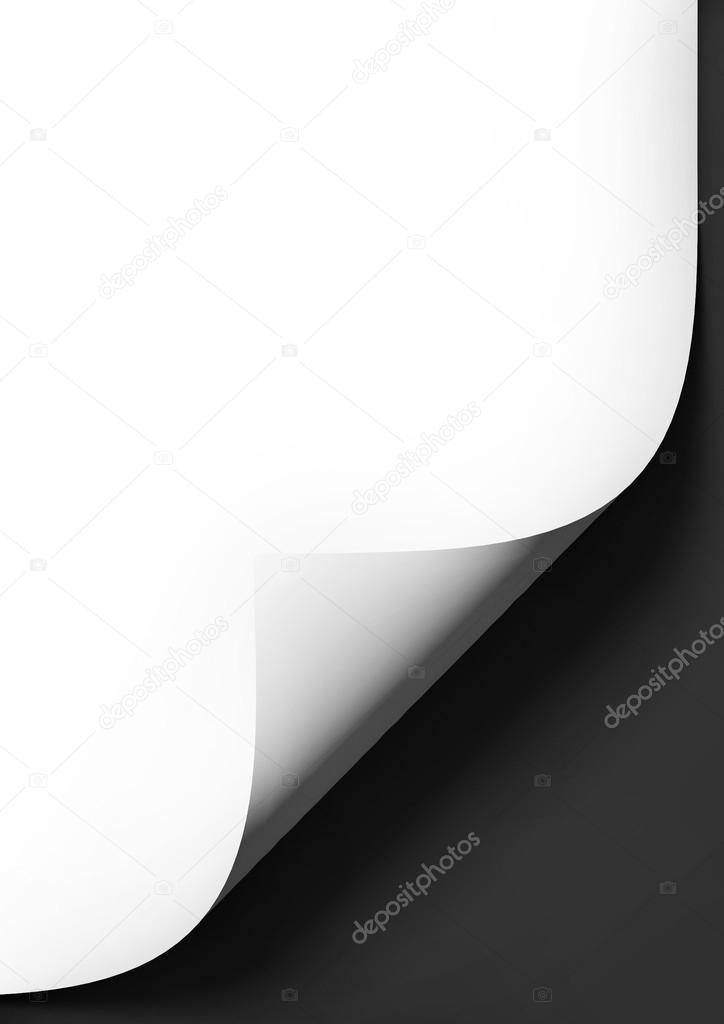 Empty paper sheet with grey background