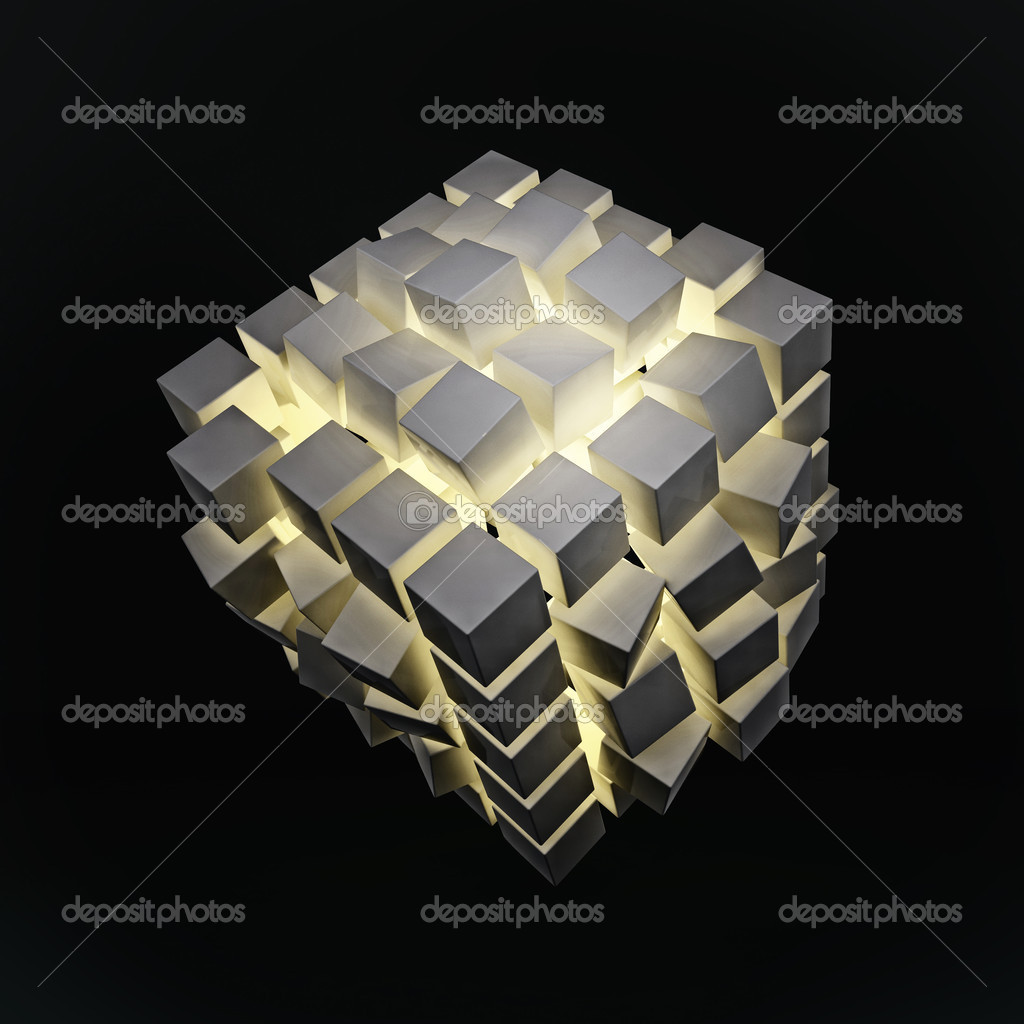 Explosion Box with Light Isolated on Black Background — Stock Photo ...