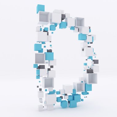 3D harfi d dışında küpleri oluşturmak