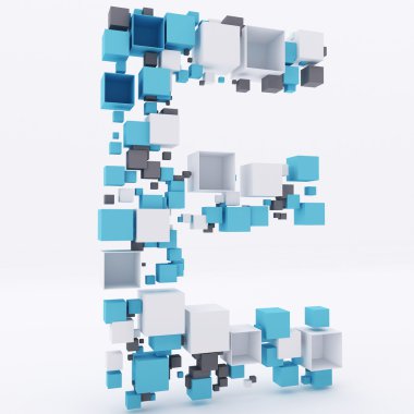 3D mektup e yapı kesme
