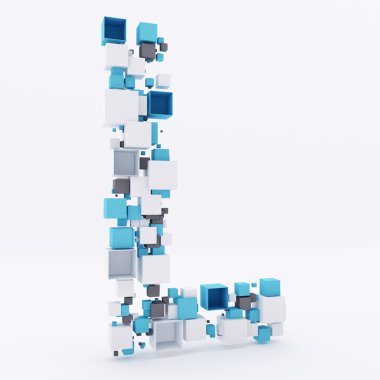 3D mektup l yapı kesme