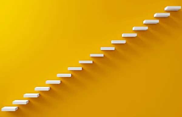 Treppe an der gelben Wand — Stockfoto