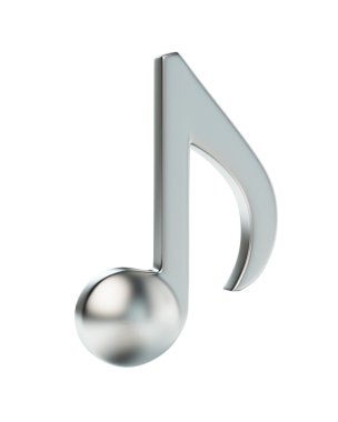 müzik Not sekizinci simgesi beyaz zemin üzerine izole