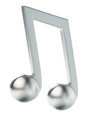 müzik Not sekizinci bir çift simgesi beyaz zemin üzerine izole