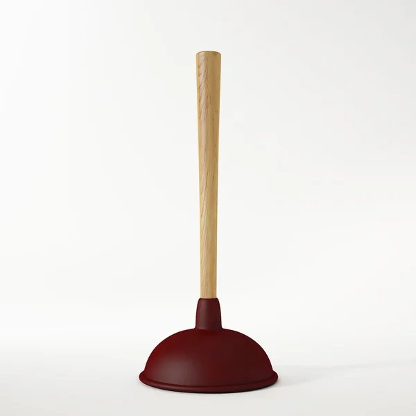 Kitchen Plunger on the White Floor with Shadow — Stock Photo, Image