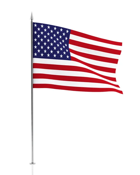 Amerikansk flagga isolerad på vit — Stockfoto