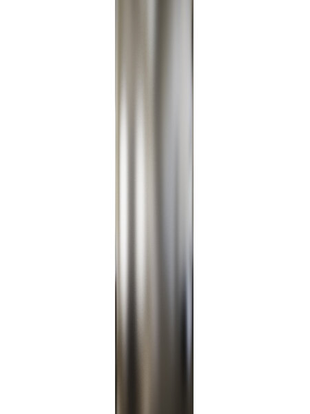 Close up shiny metal pipe on white background