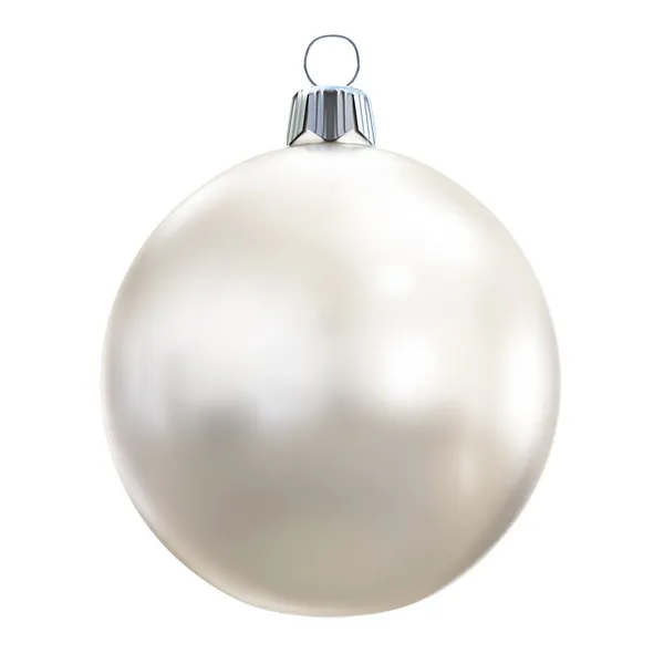 Nyårsafton småsak tomt. Christmas ball vit. — Stockfoto