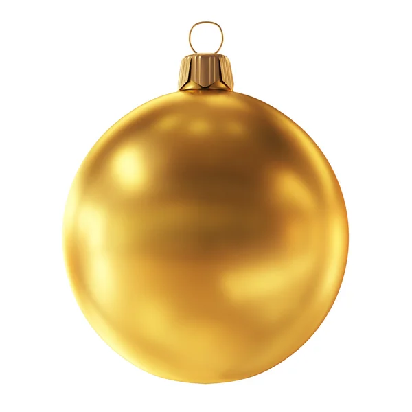 Bauble koristelu kultainen pallo icon.Christmas pallo uusi vuosi — kuvapankkivalokuva