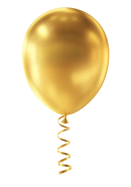 Beyaz arka plan üzerinde izole altın balon