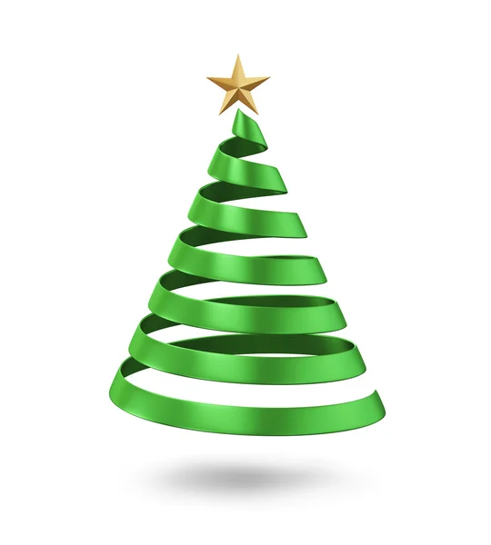 Χριστουγεννιάτικο δέντρο έννοια, που απομονώνονται σε λευκό φόντο — Φωτογραφία Αρχείου