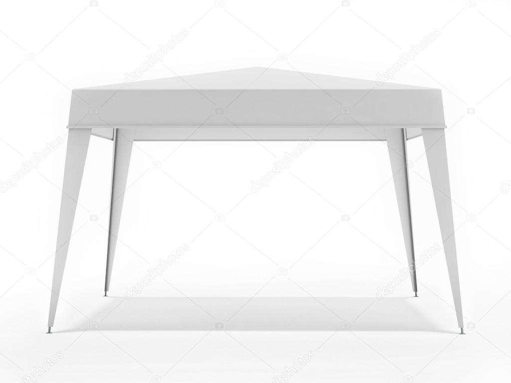 White Suny Canopy Isolated on White Background