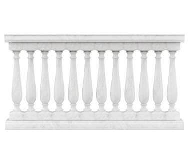 Beyaz arka plan üzerinde izole Korkuluk direkleri