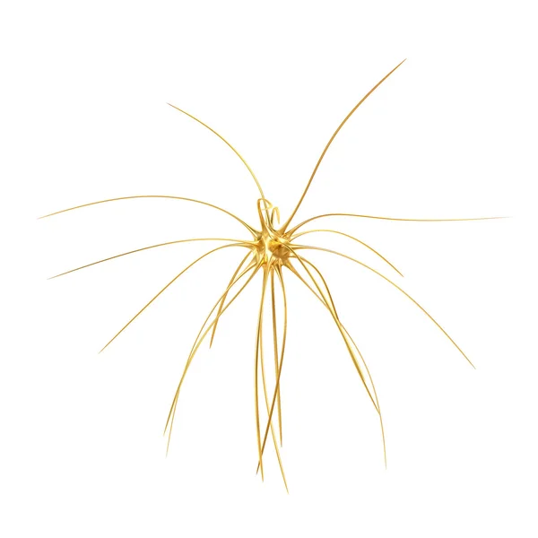 Abstrakte goldene Form, Schmelzgold isoliert auf weißem Hintergrund — Stockfoto