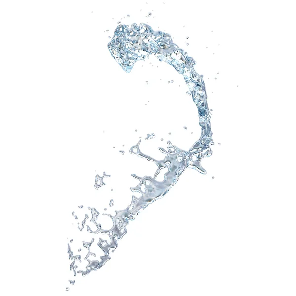 Water splash over white — Stock Photo, Image