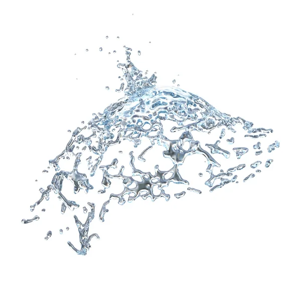 Water Splash on White Background — Stock Photo, Image