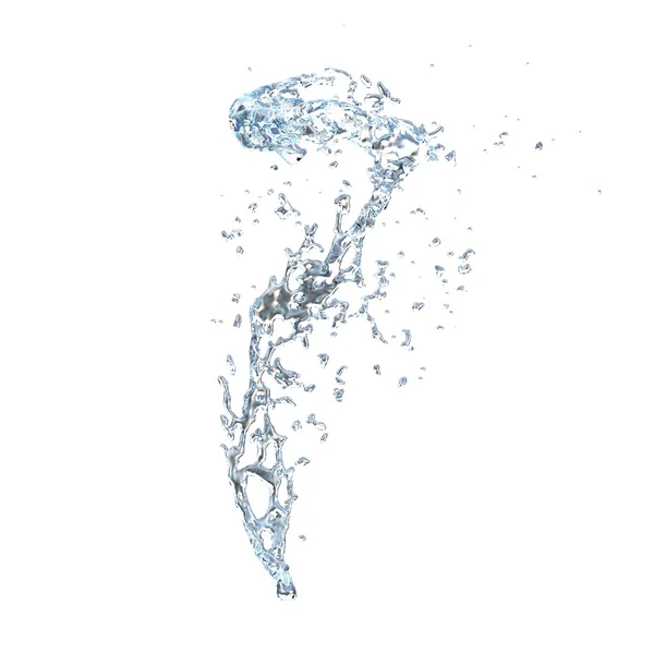 Water Splash on White Background — Stock Photo, Image