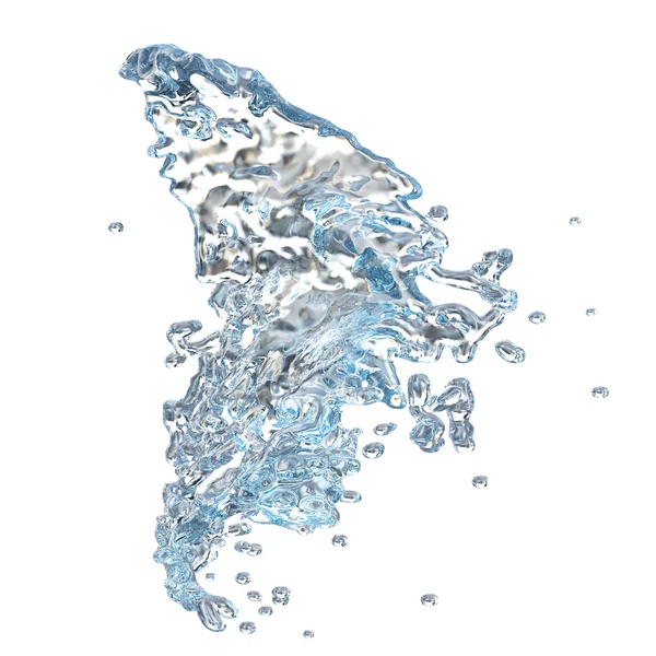 Beyaz arkaplanda su sıçraması — Stok fotoğraf