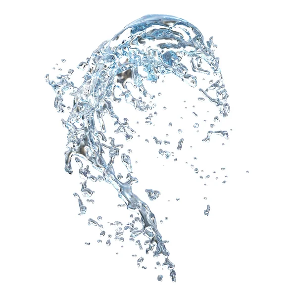 Wasserspritzer auf weißem Hintergrund — Stockfoto