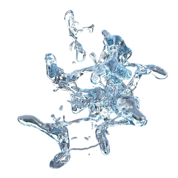 Water Splash on White Background — Stock Photo, Image