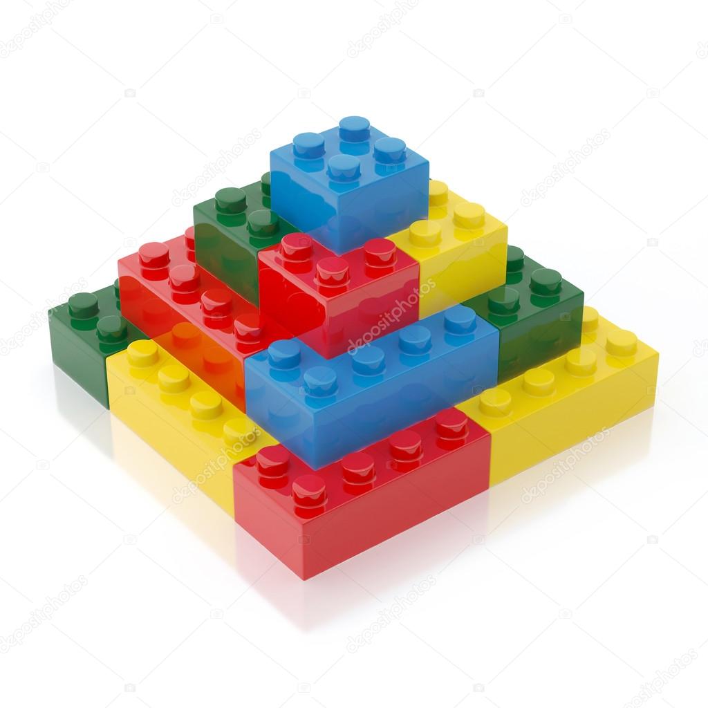 Colorful Building Block Isolated on White background