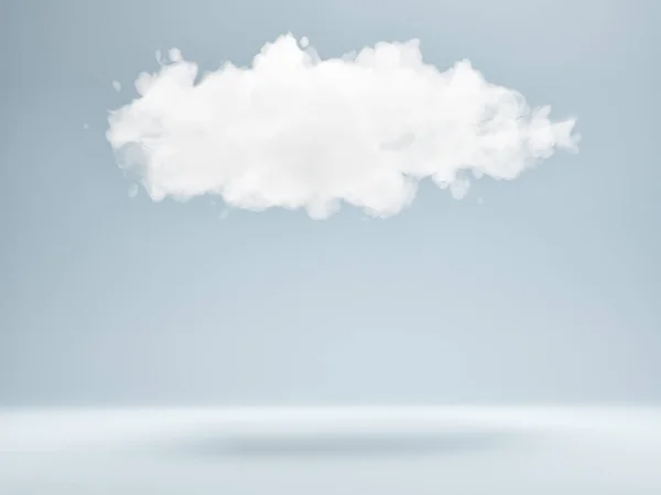 Weiße Wolkenillustration Mit Schatten Auf Blauem Hintergrund Illustration Stockbild