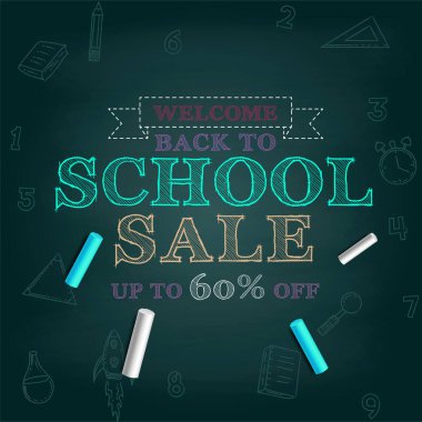 Okulun kara tahta arka planındaki karalamalar