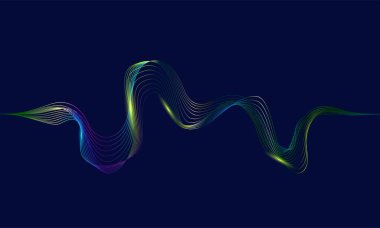 Soyut dalga çizgileri dinamik renkli ışık akışı