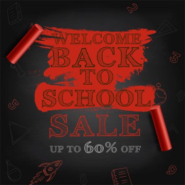 Okulun kara tahta arka planındaki karalamalar