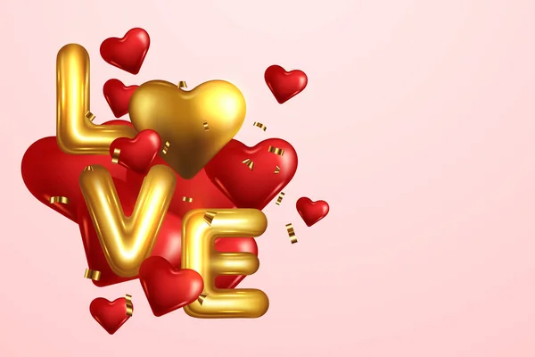 Día San Valentín Corazón Amor Fondo — Archivo Imágenes Vectoriales