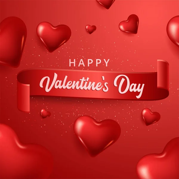 Valentinstag Herz Und Liebe Hintergrund Stockillustration