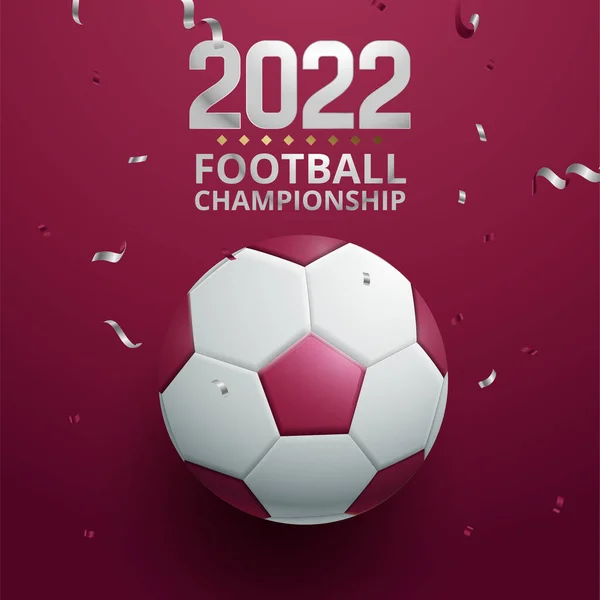 Banner Sobre Tema Del Campeonato Del Mundo Qatar 2022 — Vector de stock