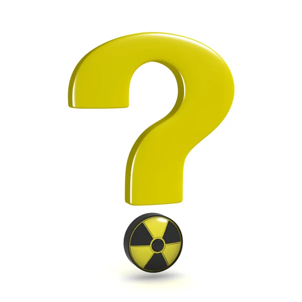 Question mark nuclear — Stock Photo, Image