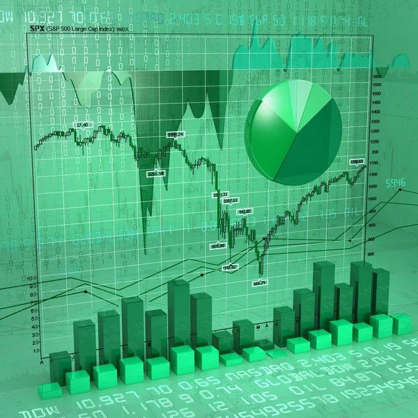 Gráficos verdes — Foto de Stock