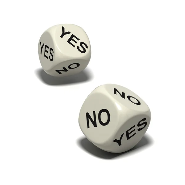 Dice YES NO — Stock Photo, Image