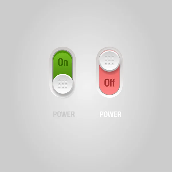 Power sliders for user interface — Stock Vector