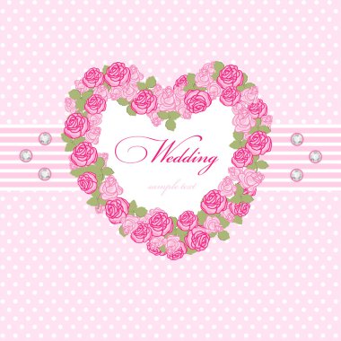 Düğün için Güllü romantik doodle