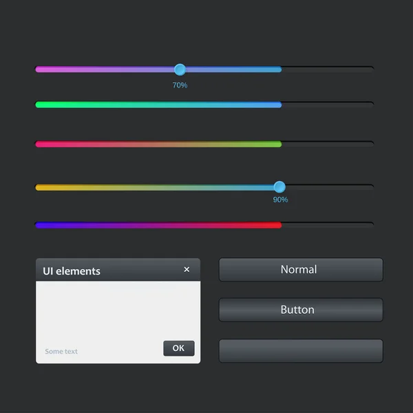 Vector modernos elementos de interfaz de usuario — Archivo Imágenes Vectoriales