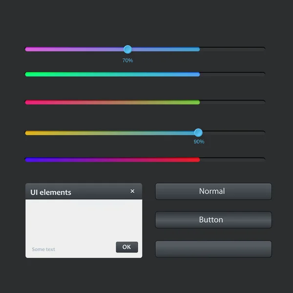 ベクター近代的なユーザー インターフェイス要素 — ストックベクタ