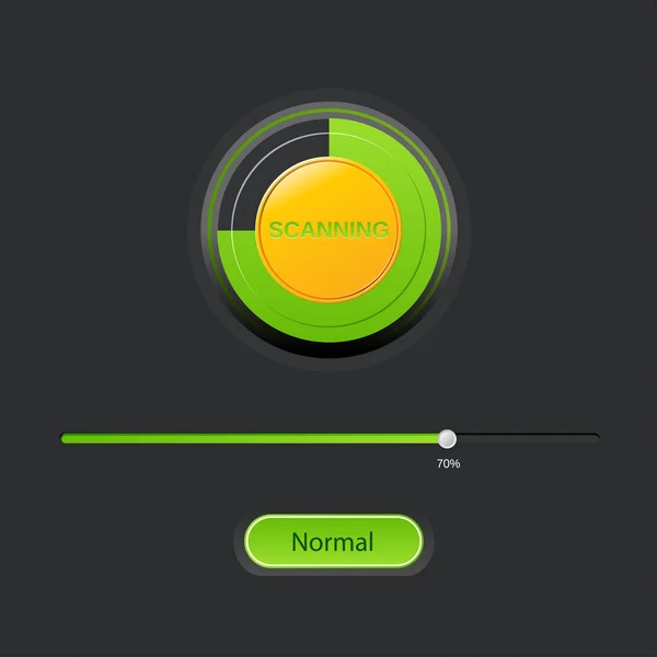 Elemento de escaneo para interfaz de usuario — Vector de stock